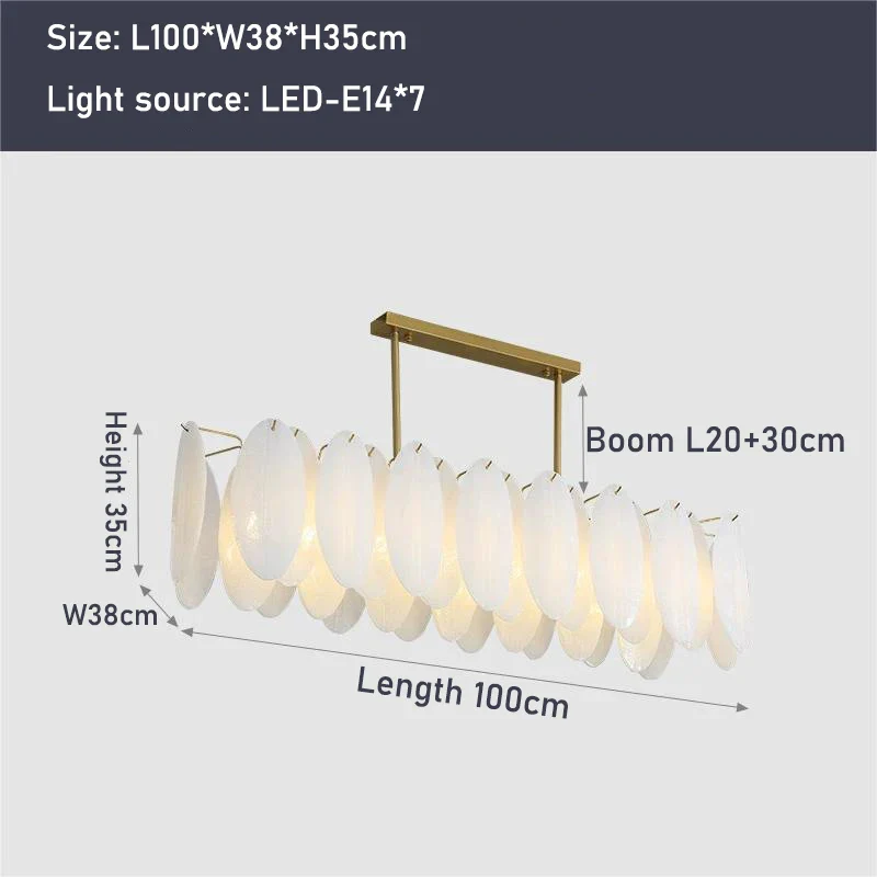 lustre moderne en verre avec plumes et éclairage led - Image 7