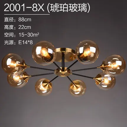 lustre moderne en verre clair pour une déco élégante - Image 17