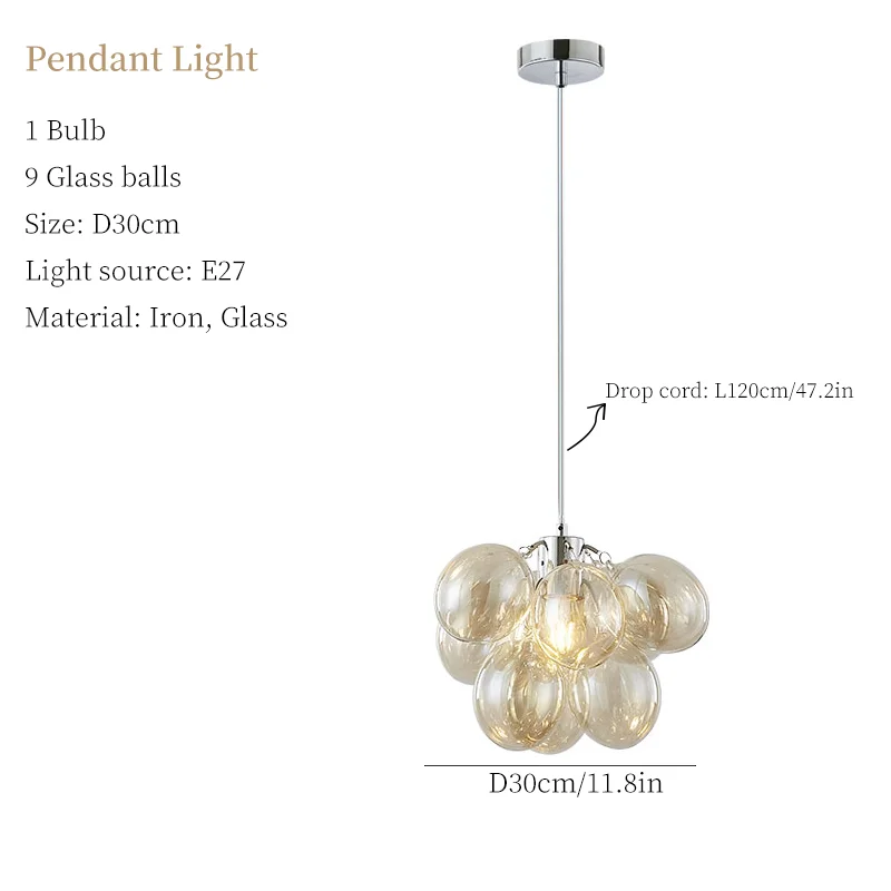 lustre moderne en verre décoratif pour éclairage créatif - Image 12