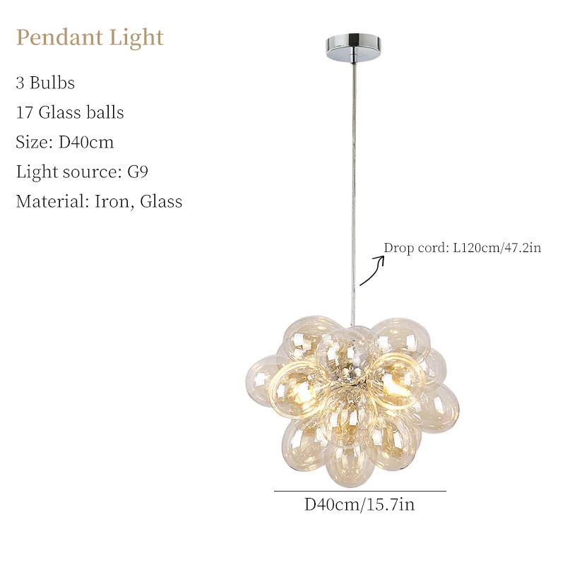 lustre moderne en verre décoratif pour éclairage créatif - Image 13