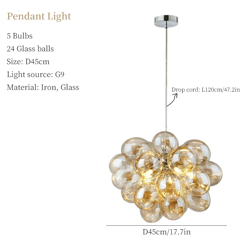 lustre moderne en verre décoratif pour éclairage créatif - Image 14