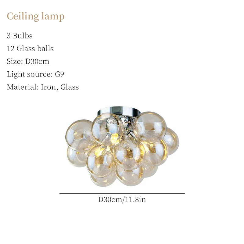 lustre moderne en verre décoratif pour éclairage créatif - Image 15