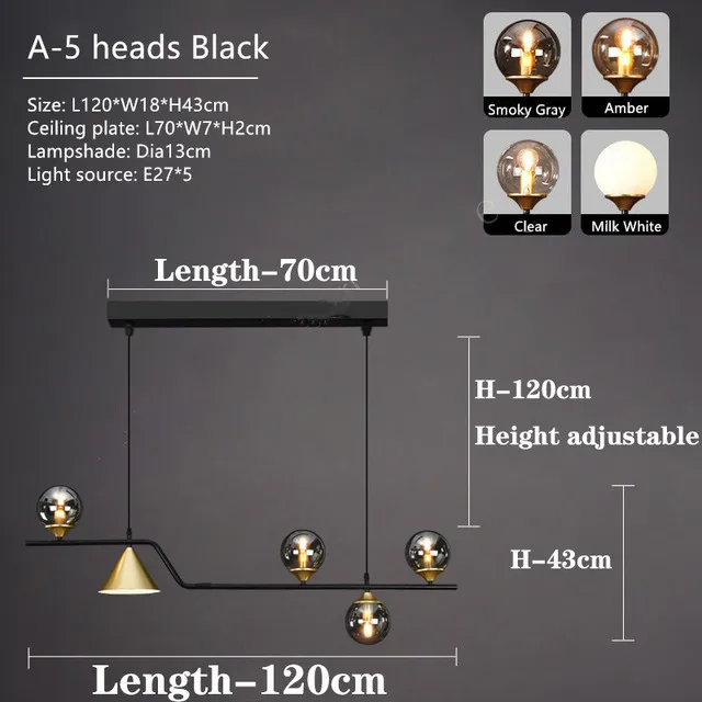 lustre moderne en verre LED pour intérieur décoratif - Image 10