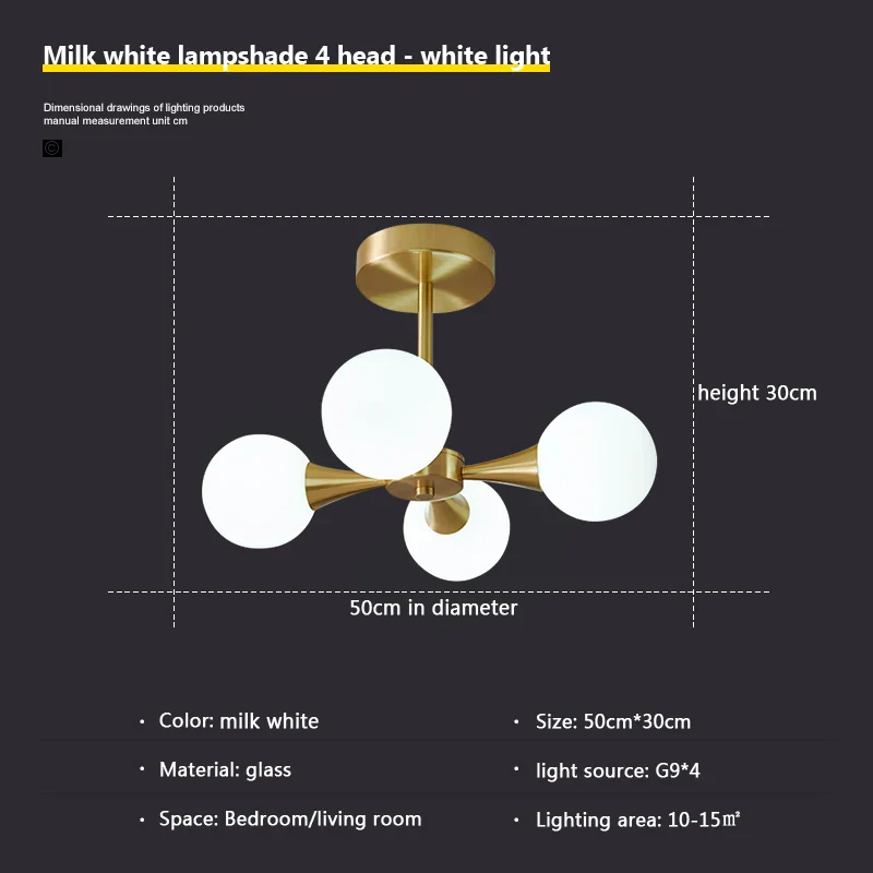 lustre moderne en verre pour un éclairage décoratif intérieur - Image 11