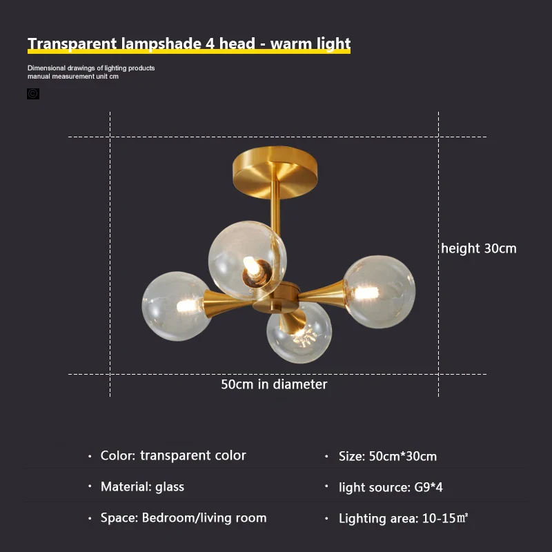 lustre moderne en verre pour un éclairage décoratif intérieur - Image 15