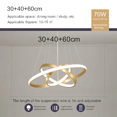 lustre moderne nordique avec télécommande et design épuré - Image 14