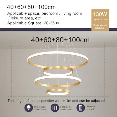 lustre moderne nordique avec télécommande et design épuré - Image 21
