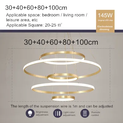 lustre moderne nordique avec télécommande et design épuré - Image 22