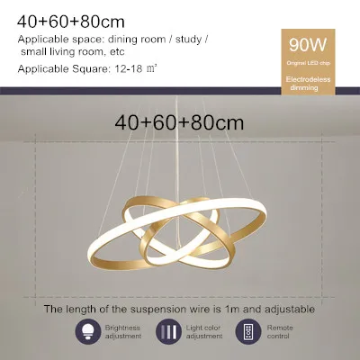 lustre moderne nordique avec télécommande et design épuré - Image 25