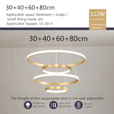 lustre moderne nordique avec télécommande et design épuré - Image 29