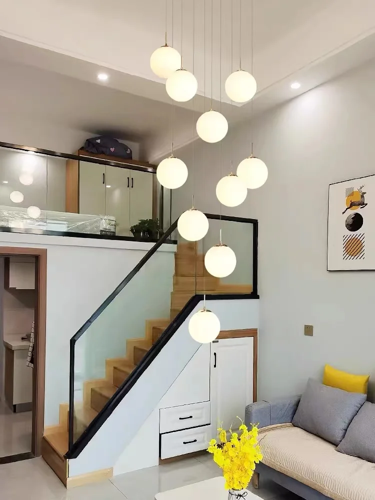 lustre moderne nordique pour loft duplex hôtel hall - Image 5