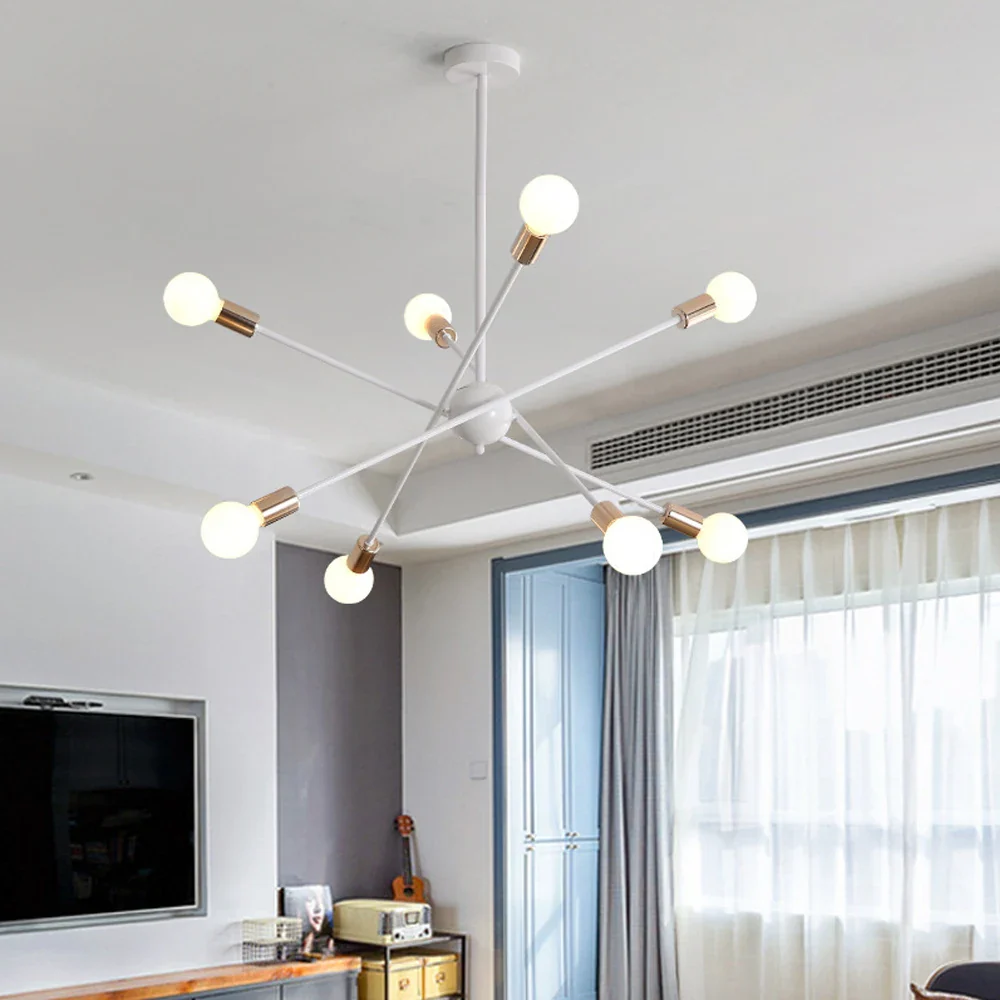 lustre moderne nordique sputnik avec éclairage led intérieur - Image 5