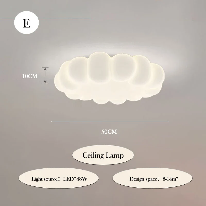lustre moderne nuages romantique pour chambre enfant décoration intérieur - Image 11