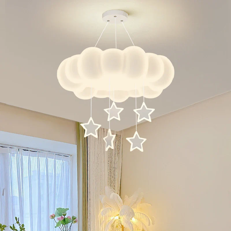 lustre moderne nuages romantique pour chambre enfant décoration intérieur - Image 3