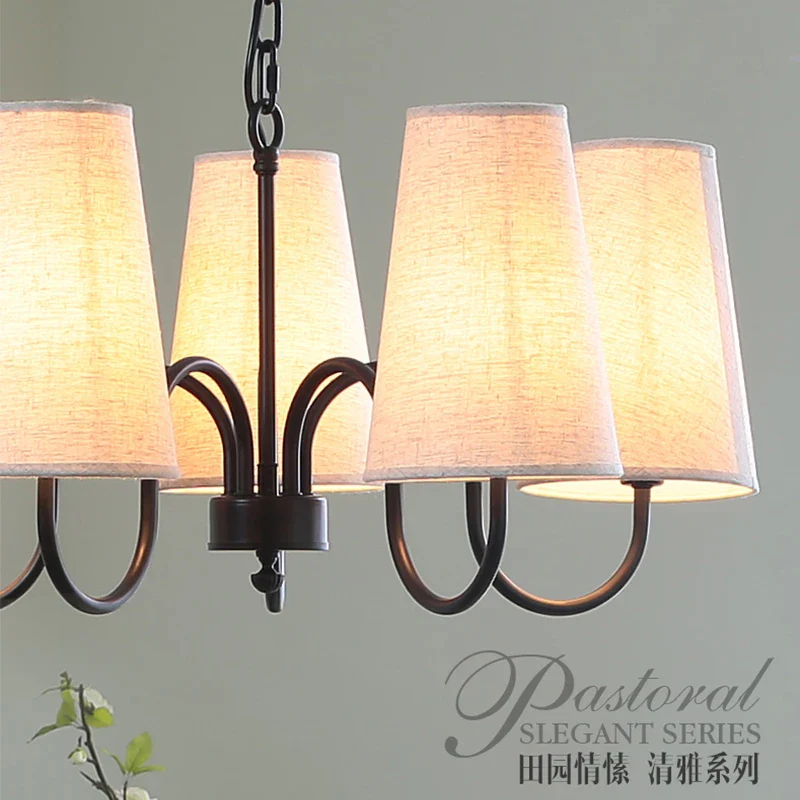 lustre moderne rétro en tissu pour intérieur élégant - Image 2