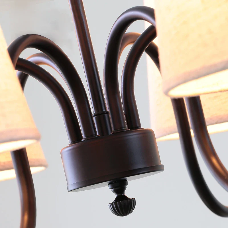 lustre moderne rétro en tissu pour intérieur élégant - Image 3
