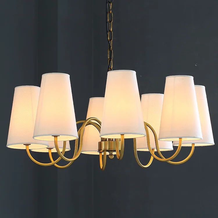lustre moderne rétro en tissu pour intérieur élégant - Image 4