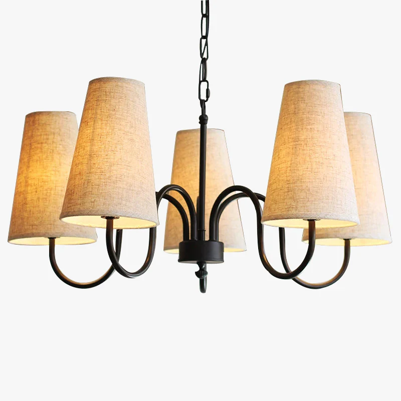 lustre moderne rétro en tissu pour intérieur élégant - Image 5