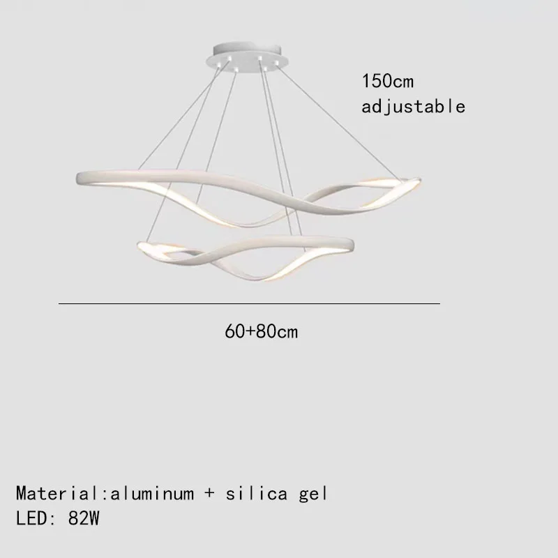 lustre moderne simple anneau irrégulier cordon réglable décoratif - Image 10