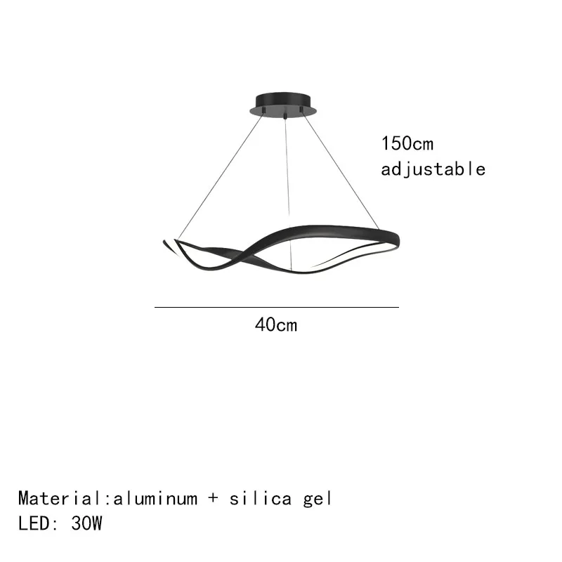 lustre moderne simple anneau irrégulier cordon réglable décoratif - Image 11