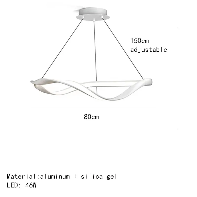 lustre moderne simple anneau irrégulier cordon réglable décoratif - Image 14