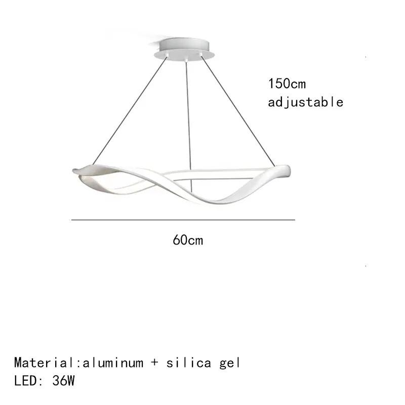 lustre moderne simple anneau irrégulier cordon réglable décoratif - Image 16