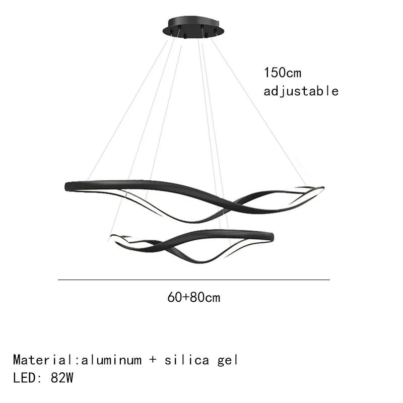 lustre moderne simple anneau irrégulier cordon réglable décoratif - Image 17