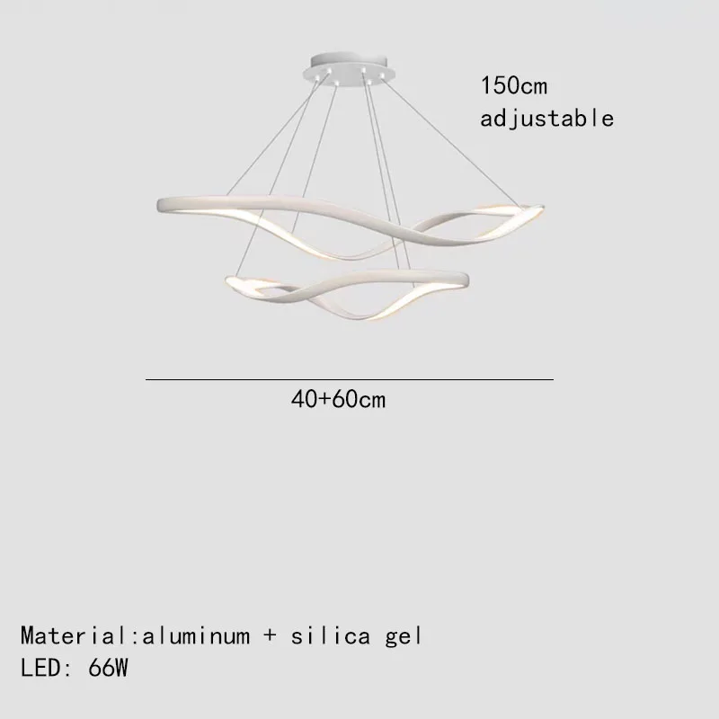 lustre moderne simple anneau irrégulier cordon réglable décoratif - Image 18
