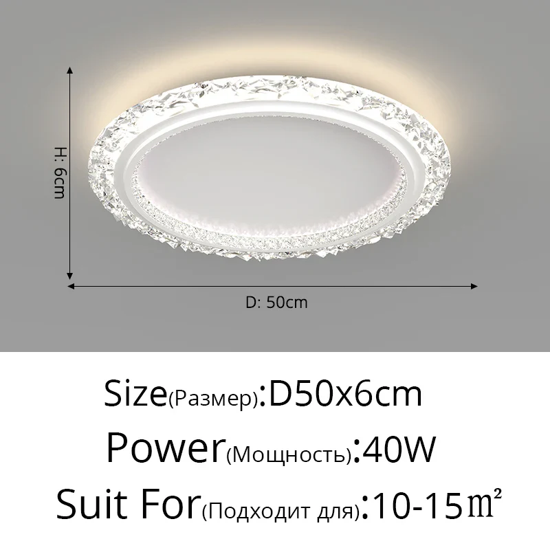 lustre moderne simple en cristal led de luxe - Image 15