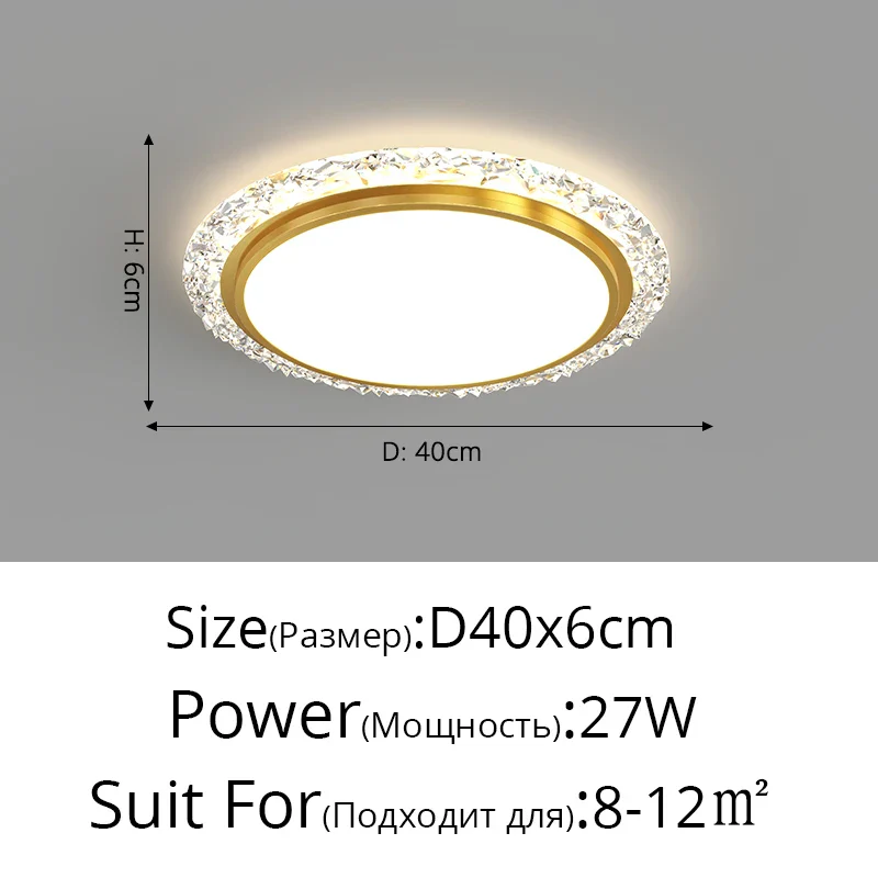 lustre moderne simple en cristal led de luxe - Image 18