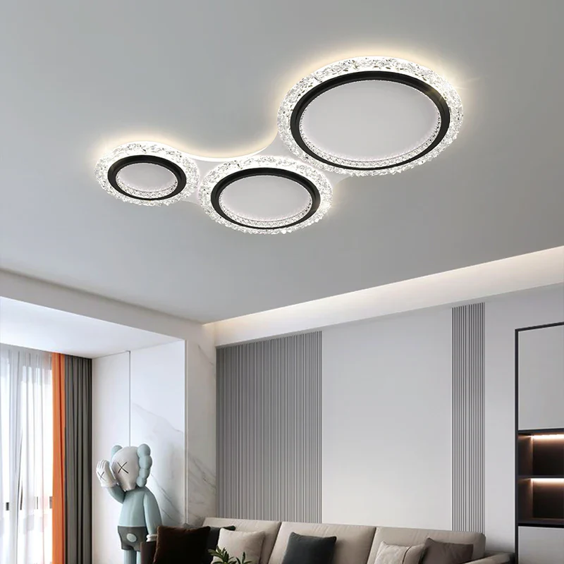 lustre moderne simple en cristal led de luxe - Image 2