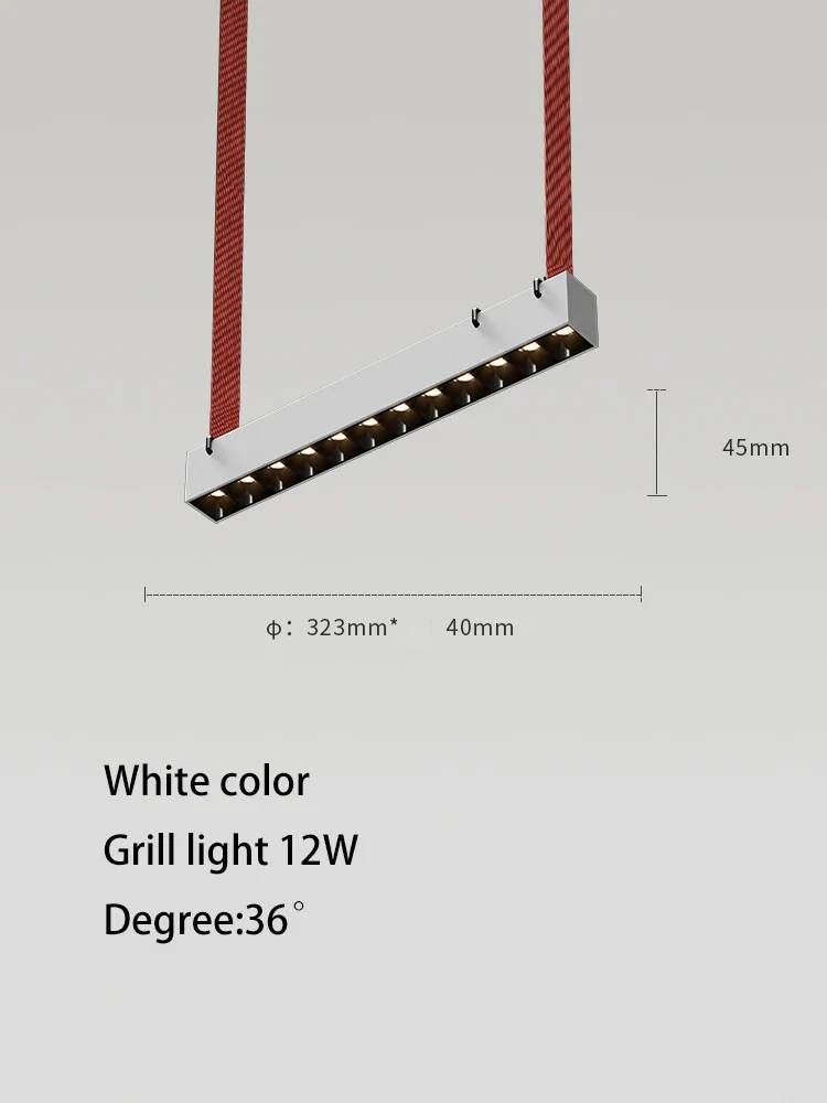 lustre moderne simple led avec bande conductrice lumineuse - Image 10