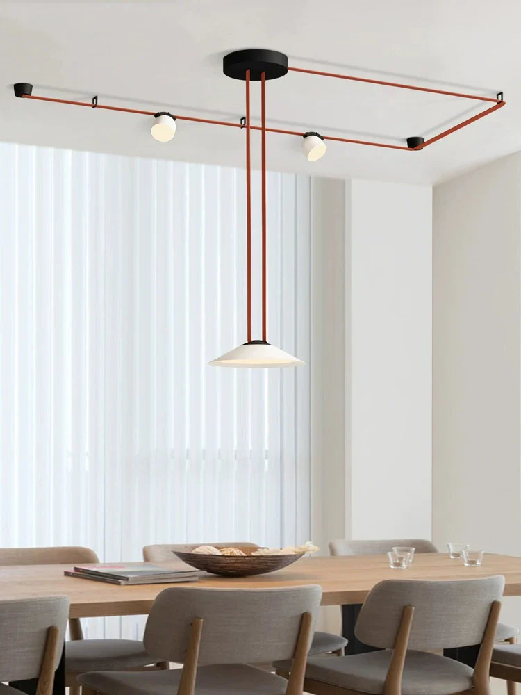 lustre moderne simple led avec bande conductrice lumineuse - Image 5