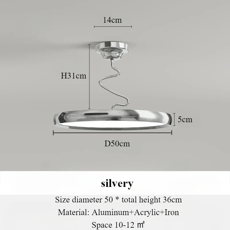 lustre moderne simple style nordique en aluminium avec lumières LED - Image 11