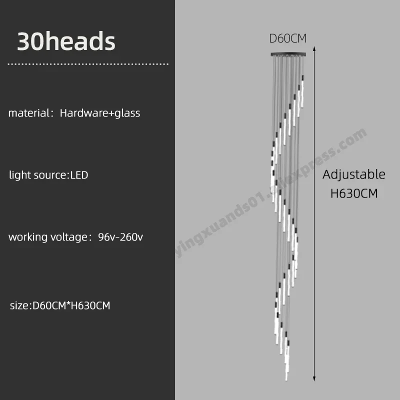 lustre moderne suspendu pour éclairage intérieur design loft - Image 9