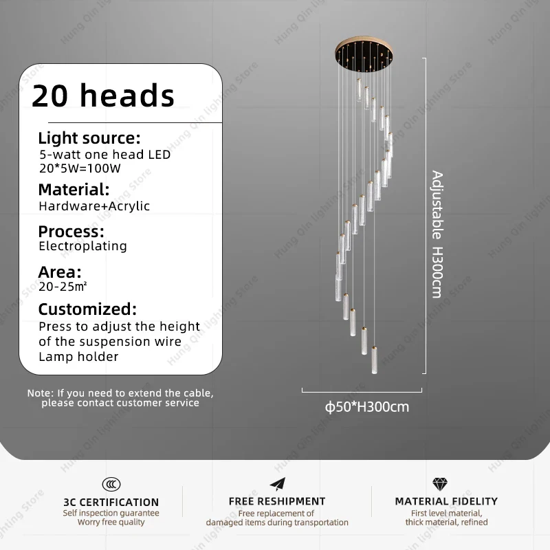 lustre moderne suspendu pour un éclairage élégant et contemporain - Image 9