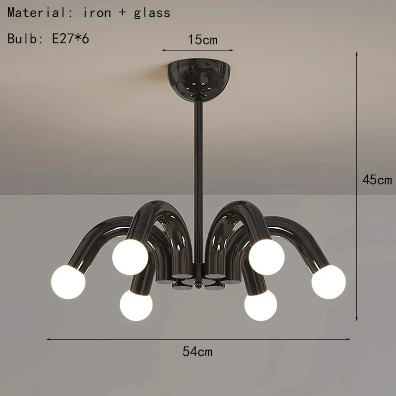 lustre nordique à led style art déco pour décoration élégante - Image 8