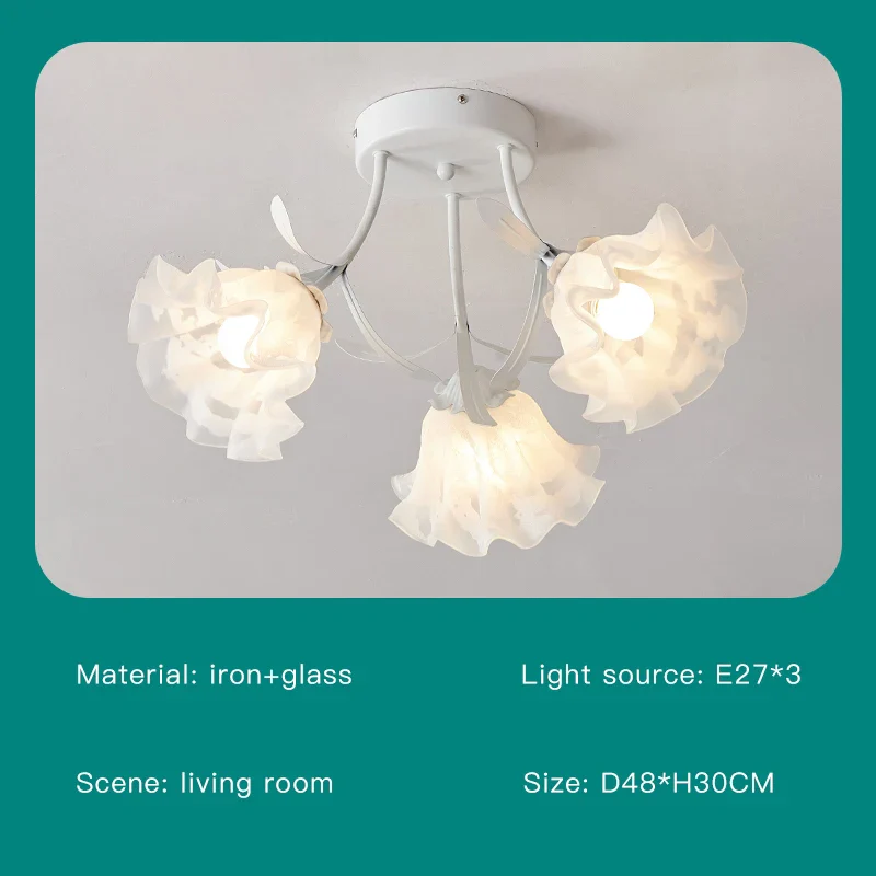 lustre nordique créatif à fleurs pour décoration intérieure - Image 11