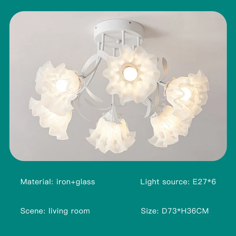 lustre nordique créatif à fleurs pour décoration intérieure - Image 12