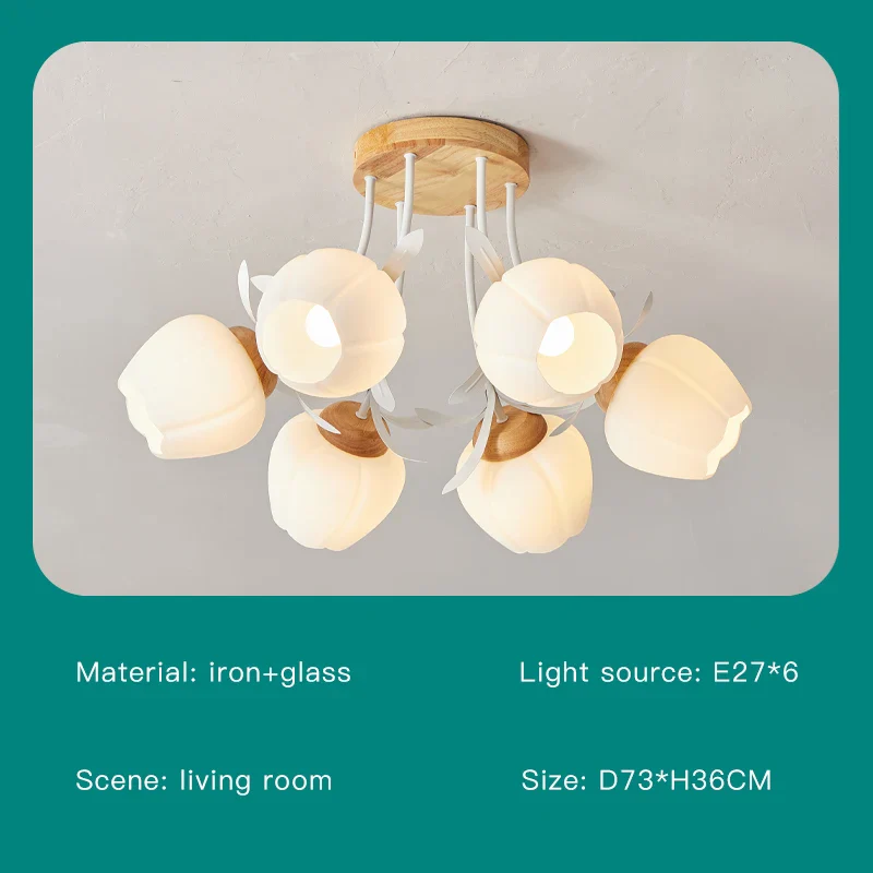 lustre nordique créatif à fleurs pour décoration intérieure - Image 16