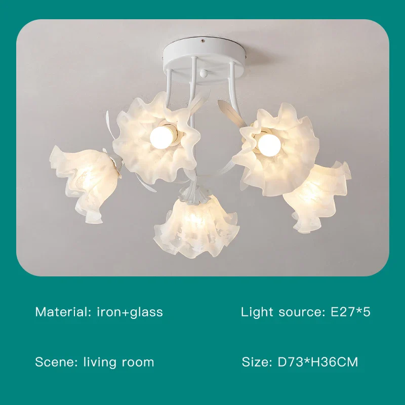 lustre nordique créatif à fleurs pour décoration intérieure - Image 17