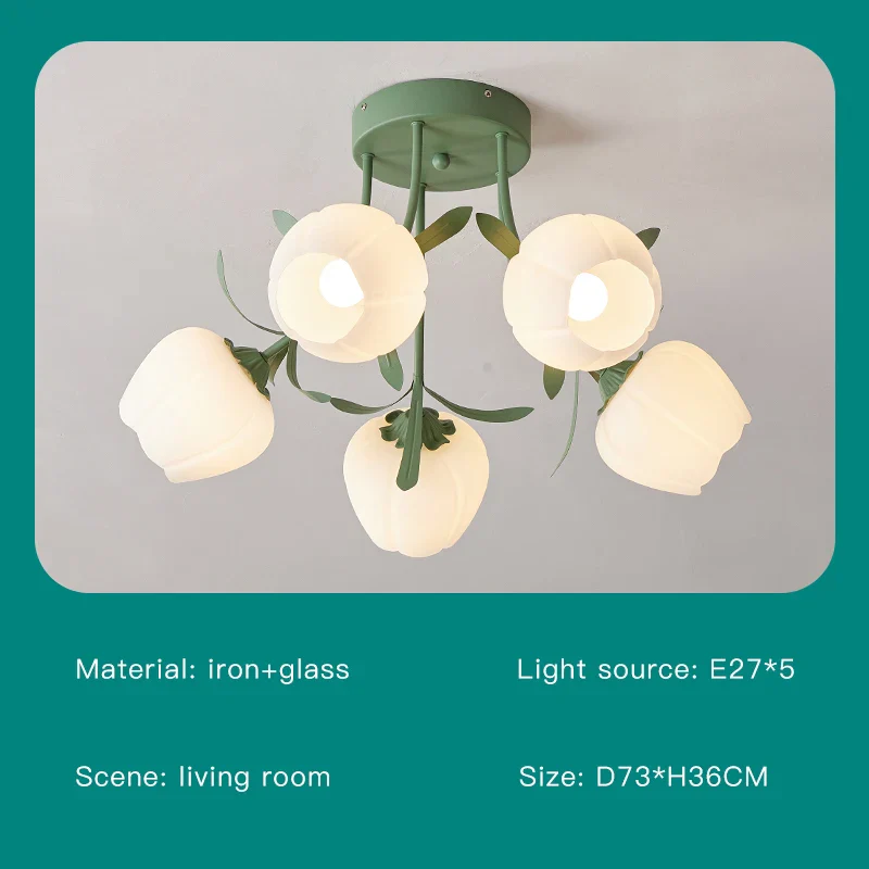lustre nordique créatif à fleurs pour décoration intérieure - Image 21