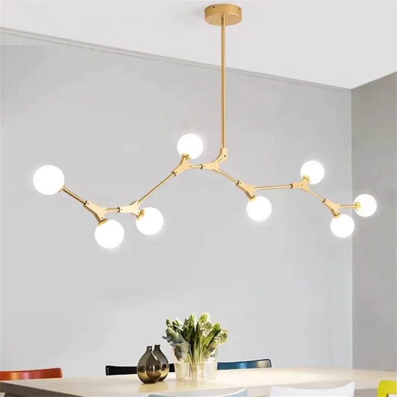 lustre nordique design en verre pour éclairage élégant - Image 2