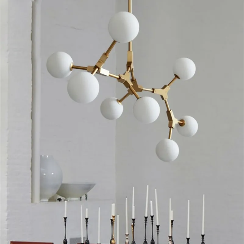 lustre nordique design en verre pour éclairage élégant - Image 5