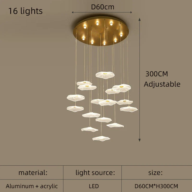 lustre nordique en acrylique design créatif pour espaces élégants - Image 7