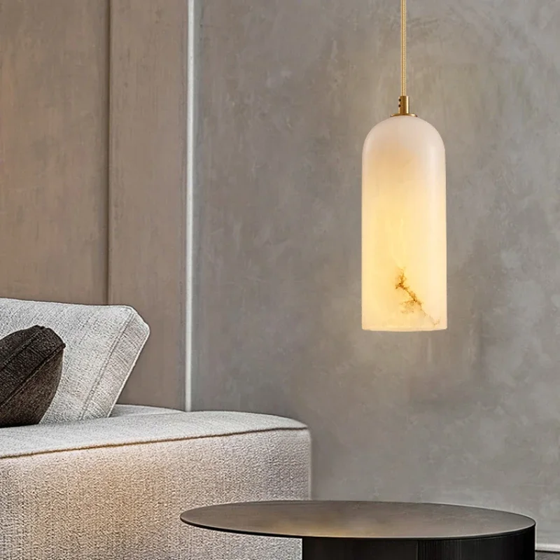 lustre nordique en marbre naturel design lumineux pour espace moderne - Image 2