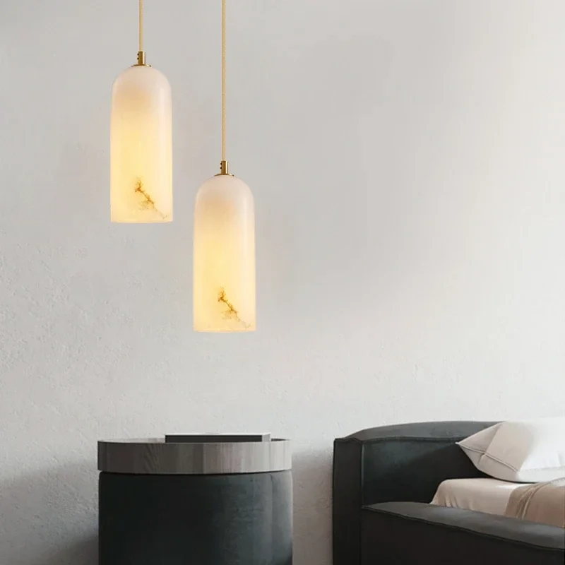 lustre nordique en marbre naturel design lumineux pour espace moderne - Image 3