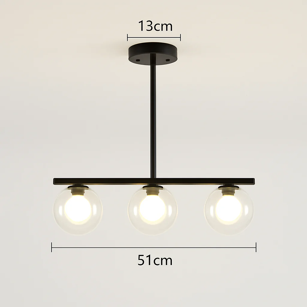 lustre nordique en verre pour éclairage intérieur moderne - Image 13
