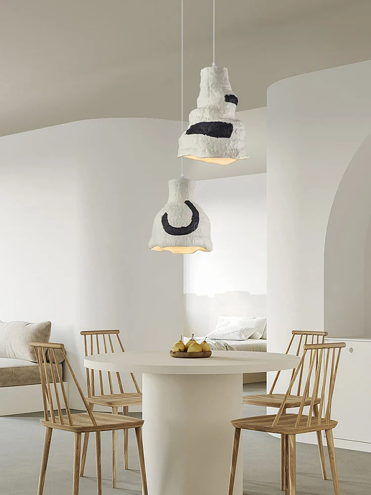 lustre nordique wabi sabi design moderne éclairage décoratif pour café - Image 4