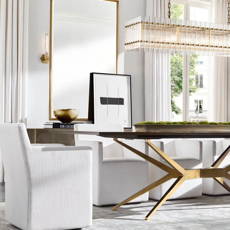 lustre rectangulaire en cristal pour éclairage de luxe - Image 5